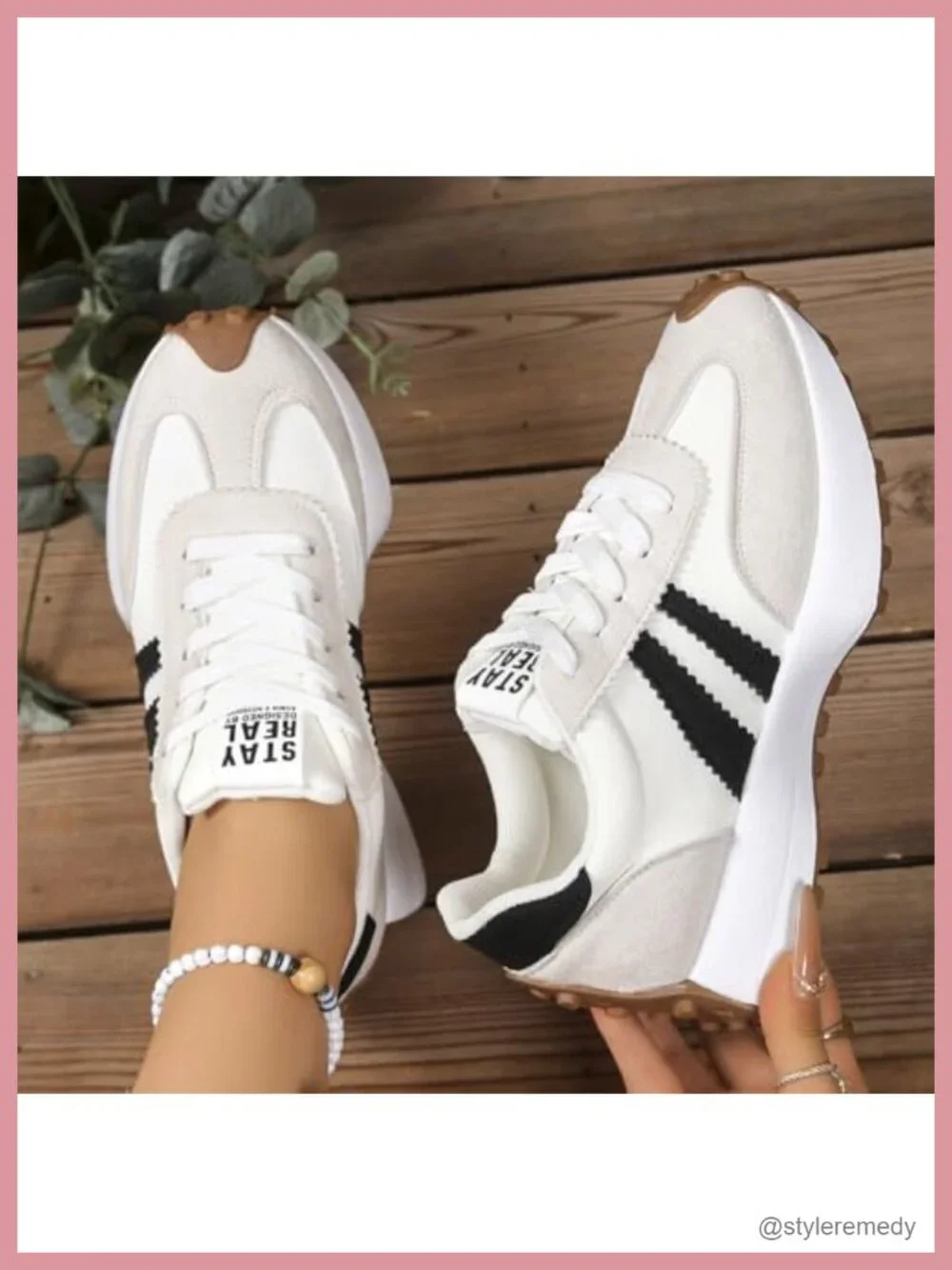 Thick Sole Fashion Sneakers Breathable Walking Shoes Casual Textile Upper